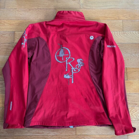 Marmot Windstopper‎ GoreTex Jacket Mens L Softshell Rain Coat Logo Outdoor Red - Picture 2 of 16